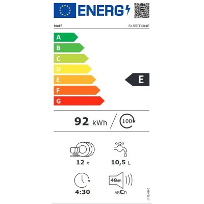 Neff s155itx04e vollintegrierter Einbau-Geschirrspüler