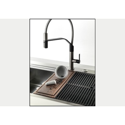 Foster 1034 856 Lavello monovasca Milanello Antracite Gun Metal sottotop 80 cm