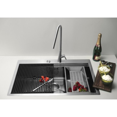 Foster 1034 856 Lavello monovasca Milanello Antracite Gun Metal sottotop 80 cm