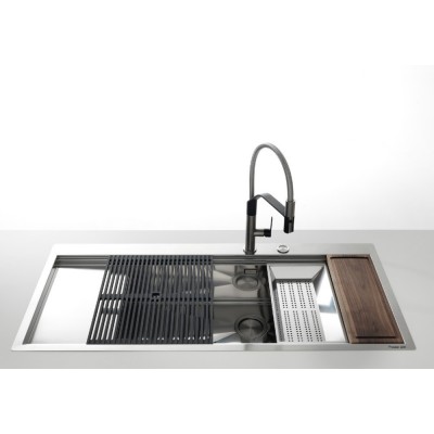 Foster 1034 856 Single bowl sink Milanello Anthracite Gun Metal undermount 80 cm