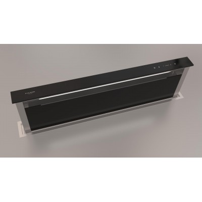 Fulgor fddh 1120 trc bk cappa da piano Lift 120 Downdraft 112 cm vetro nero