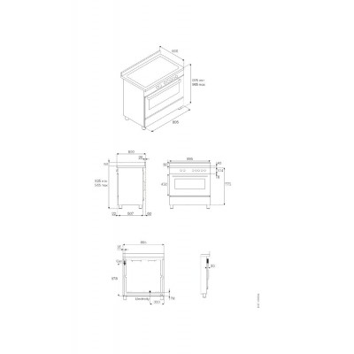Bertazzoni pro96l1egit cucina da appoggio 90 cm giallo
