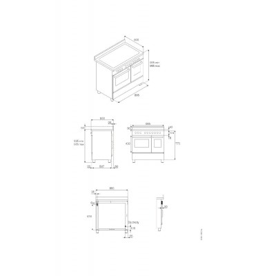 Bertazzoni Mas96l2enet countertop kitchen 90 cm black
