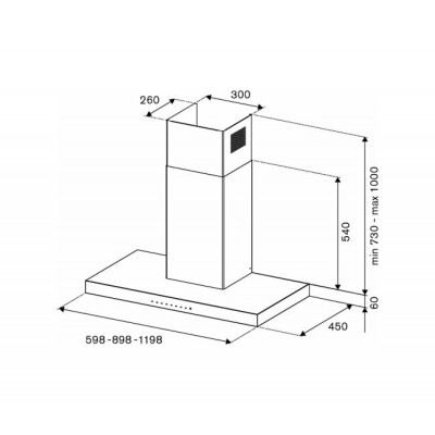 Bertazzoni kt90p1axt cappa parete 90 cm inox