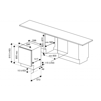 Bertazzoni dw6083prts lavastoviglie incasso scomparsa totale 60 cm