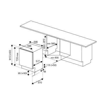 Bertazzoni dw6083prv lavastoviglie incasso scomparsa totale 60 cm