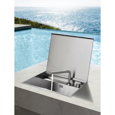 Barazza 1llb606 cover lab lavello da esterno 57x51 cm inox
