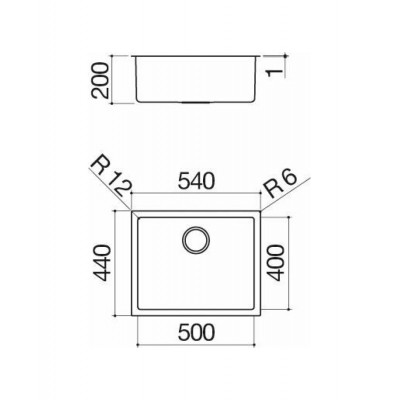 Barazza 1qr506 lavello monovasca outdoor 50x40 cm inox satinato