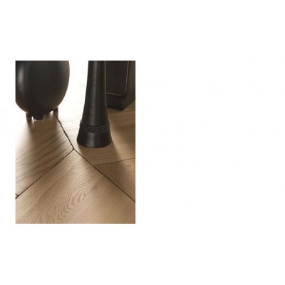 Modern wooden table solid oak glass legs