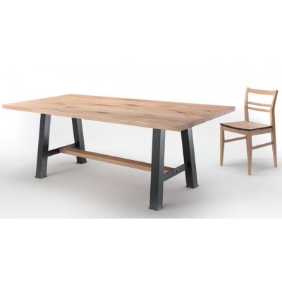 Conarte   Modern table solid oak wood grasshopper iron legs