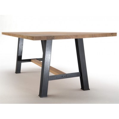 Conarte   Modern table solid oak wood grasshopper iron legs