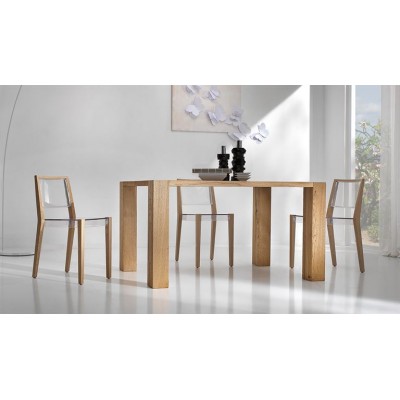 Mesa moderna de madera maciza de roble hecha a mano