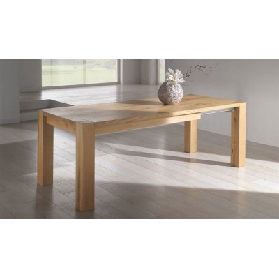 Tavolo allungabile moderno legno rovere massello artigianale
