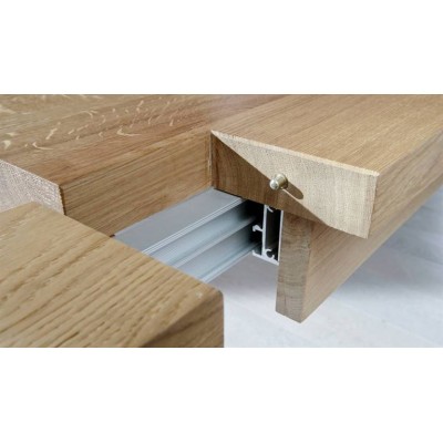 Tavolo allungabile legno rovere massello artigianale