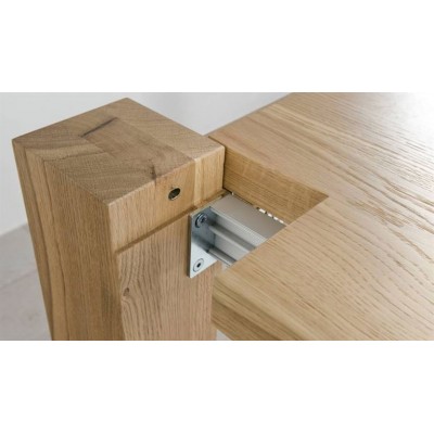 Tavolo allungabile legno rovere massello artigianale