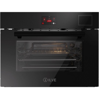 Ilve 645stchsw Professional Plus forno combinato microonde vapore vetro nero