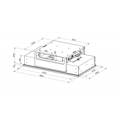 Faber inside up cappa soffitto 90 cm acciaio inox