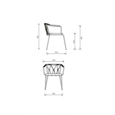 Alma design Scala chair sedia da esterno outdoor color sabbia 55 cm