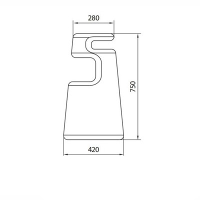 Alma design 2525  taburete polietileno