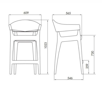 Alma design Jo Stool  taburete polietileno