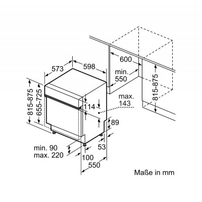 Siemens sn57ys03ce lavastoviglie da incasso scomparsa parziale 60 cm