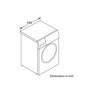Siemens wi14w541eu Lavatrice incasso scomparsa totale 60 cm 8 kg