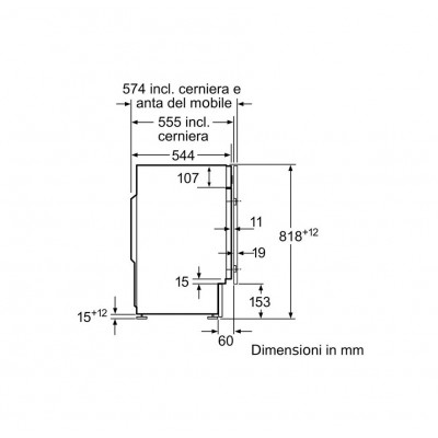 Siemens wi14w541eu Lavatrice incasso scomparsa totale 60 cm 8 kg
