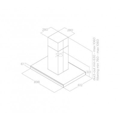 Elica Adéle island hood island 90 cm stainless steel