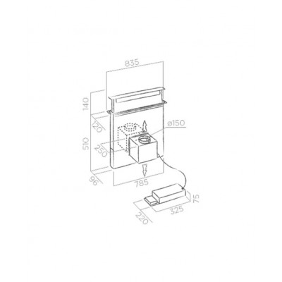 Elica Pandora ix/f/90 cappa da piano downdraft 90 cm inox + nero