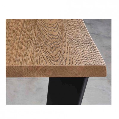 Madison Rectangular table solid wood + metal legs