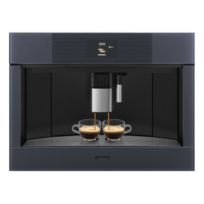 Smeg cms4104g macchina caffè da incasso h 45 cm vetro grigio