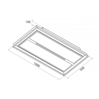 Airforce Split cappa a soffitto 100 cm nero