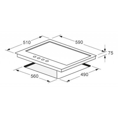 Fulgor cph 604 g x piano cottura gas 60 cm acciaio inox
