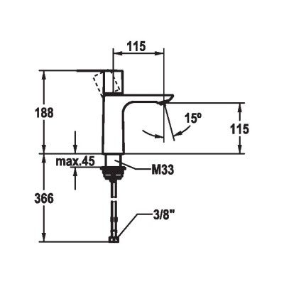 Kwc Ora 12.498.641.000fl rubinetto miscelatore lavabo bagno cromato