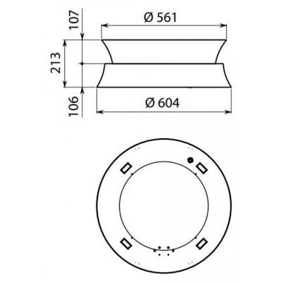 Falmec dama circle.tech cappa isola 60 cm canna di fucile
