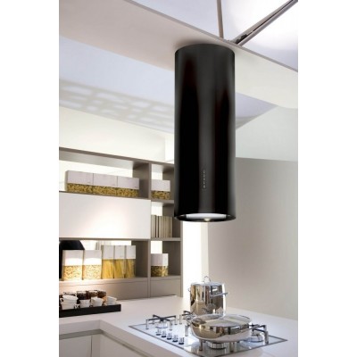Falmec polar black design cappa isola 35 cm acciaio nero