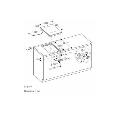 Gaggenau vi422105 domino induction hob 38 cm + knobs