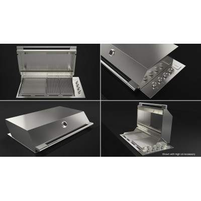 Fulgor fobq 1000 g x barbecue a gas professionale incasso 105 cm acciaio inox