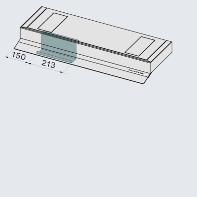 Falmec Shelf aspirante cappa a parete 240 cm nero