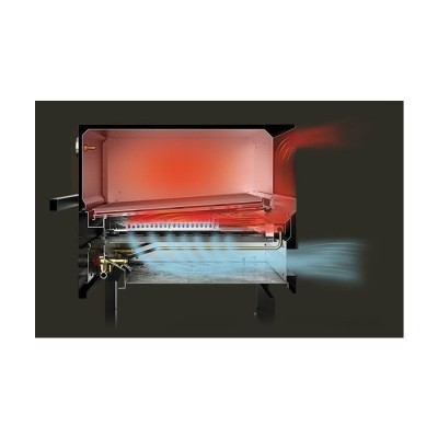 Fògher fga 500 barbecue con gambe 55 cm nero