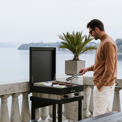 Fògher fga 500 barbecue con gambe 55 cm nero