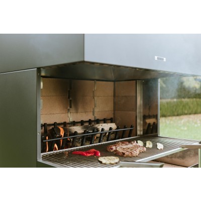 Fògher ffp 950 fks 009 caminetto - grill con carrello 123 cm