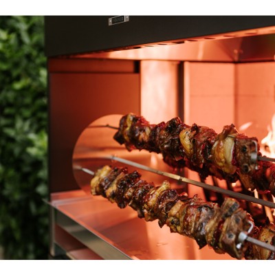 Fògher ffp 950 fks 009 caminetto - grill con carrello 123 cm