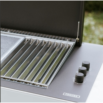 Fògher fgb 750 Barbecue da incasso con coperchio 96 cm nero