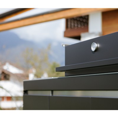 Fògher Agher cucina da esterno monoblocco 240 cm ossidiana