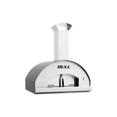 Bull 66042 forno pizza a legna extra large con carrello 98 cm inox