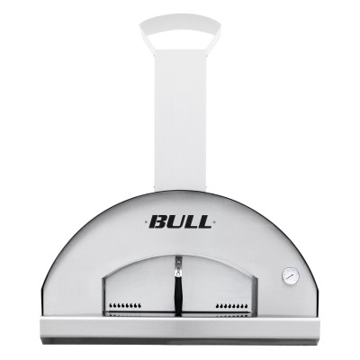 Bull 66042 forno pizza a legna extra large con carrello 98 cm inox