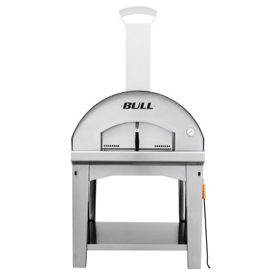 Bull 66042 forno pizza a legna extra large con carrello 98 cm inox