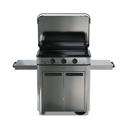 Eno combo enosign 80 cm plancha a gas con carrello 140 cm inox