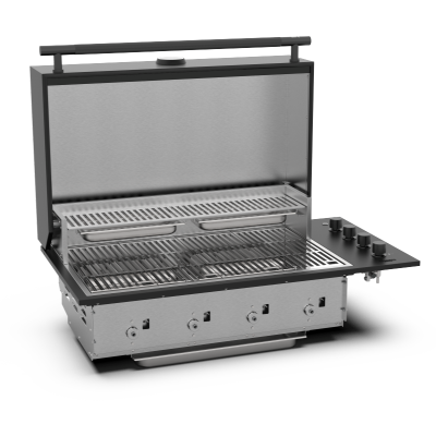 Brabura bgg0018 box-q drop-in barbecue da incasso 103 cm nero